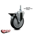 thumbnail image 2 of 5 Inch Thermoplastic Rubber 3/8 Inch Threaded Stem Caster with Brake, 2 of 2