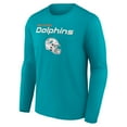 thumbnail image 2 of Men's Tyreek Hill Aqua Miami Dolphins Team Wordmark Player Name & Number Long Sleeve T-Shirt, 2 of 3