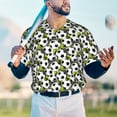 thumbnail image 6 of Daiia Soccer and Football Mens Baseball Jersey Button Down Shirts Short Sleeve Sports Uniforms-Medium, 6 of 9