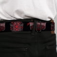 thumbnail image 4 of Supernatural Belt, Seatbelt Buckle Belt, The Winchester Bros Flaming Pentagram Black White Reds, 30 to 44 Inches, 4 of 9