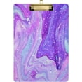 thumbnail image 1 of FMSHPON Trendy Fluid Marble Purple Tie Dye Clipboard Hardboard Wood Nursing Clip Board and Pull for Standard A4 Letter 13x9 inches, 1 of 7