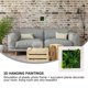 thumbnail image 3 of 1 marco de fotos de plantas artificiales, adorno de pared, decoración suculenta artificial, 3 of 5