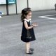 thumbnail image 4 of Vestido negro clásico para niña, vestido de verano sin mangas con cuello de muñeca, vestido de princesa a la moda, 4 of 5