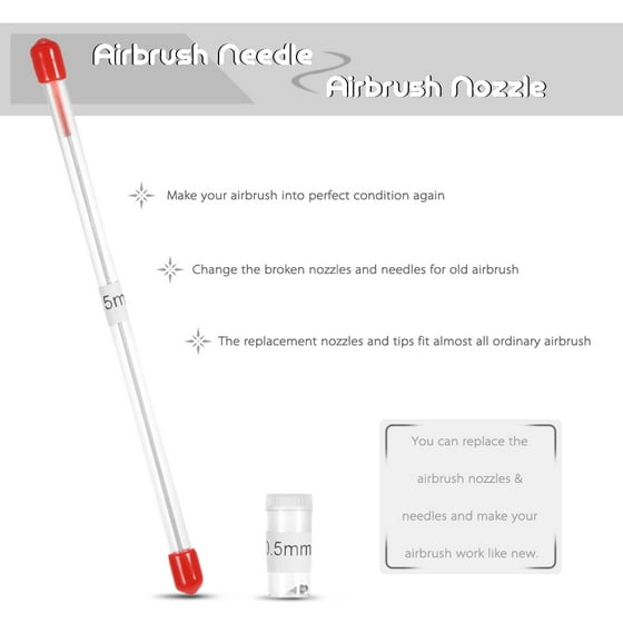 0.5mm Airbrush Nozzle And Needle Replacement for Airbrushes Spray Gun Model Spraying Paint Maintenance Tool Accessories - Walmart.com
