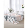 thumbnail image 5 of Coastal Ocean King Size Flat Sheet, Wrinkleproof & Fadeproof Cooling Flat Bed Sheet Only, Green Pink Coral Starfish Seahorse Shell Breathable Soft Bedding Top Sheets 105 x 98 Inches, 5 of 8