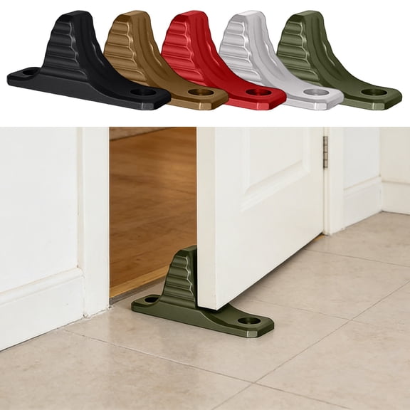 Heavy Duty Metal Door Stopper Wedge – Non Slip Door Barricade Tool for Outdoor and Indoor Use, Home and Office Door Holder
