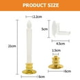 thumbnail image 4 of Miangastore Flickering Tea Lights LED Candle Light Plastic 6pcs 8.3x2.4x2.4in, 4 of 8