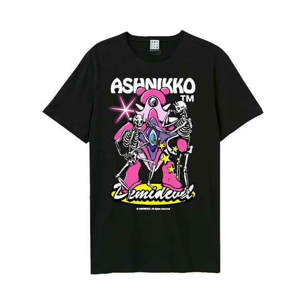 Amplified - Camiseta Demidevil Ashnikko Halloween para Adultos Unisex (Negro)