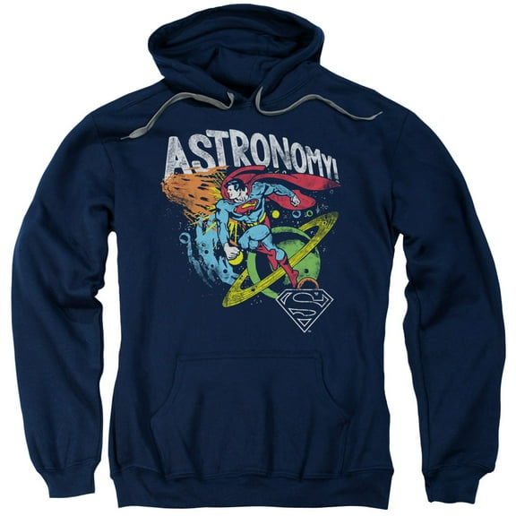 DC Comics Astronomy Adult Pullover Hoodie Sweatshirt Navy