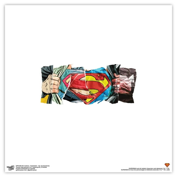 Gallery Pops DC Comics Superman - Up, Up And Away Wall Art, Unframed Version, 12" x 12"