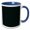 Blue/White, variant on 3drose, Halftone Circle Pattern Background - Abstract Vector Illustration, 11oz Two-tone Green Mug