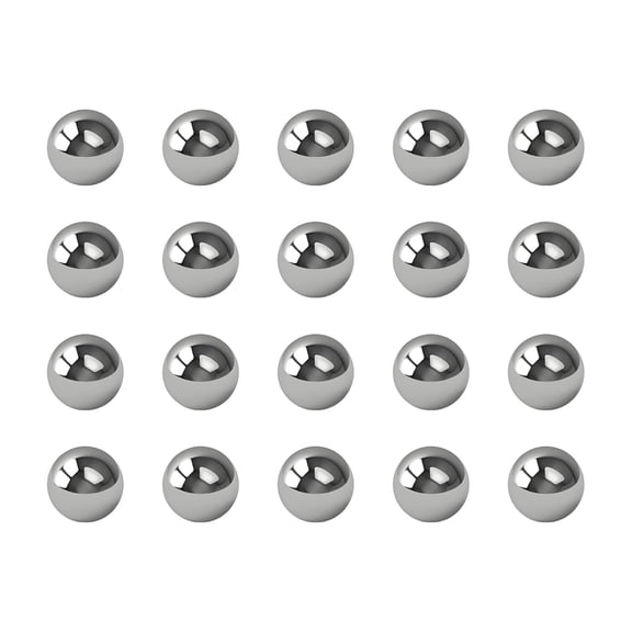 20-Pack 11mm (0.43") 304 Stainless Steel Bearing Balls - G100 Precision Solid Steel Balls for Bicycles, Valve Pumps & DIY Projects