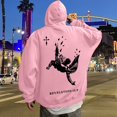 thumbnail image 1 of MHFRRA Sudadera con Capucha y Estampado Gráfico de Moda para Uso Informal y Actividades Al Aire Libre Rosa, 1 of 5