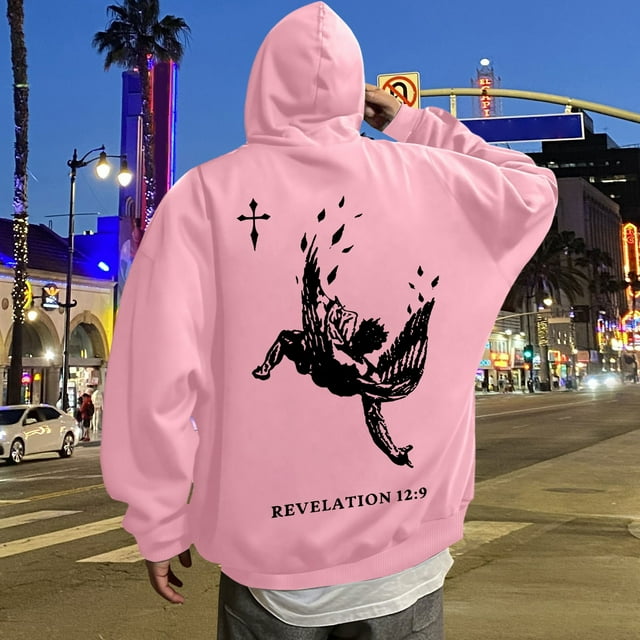 MHFRRA Sudadera con Capucha y Estampado Gráfico de Moda para Uso Informal y Actividades Al Aire Libre Rosa