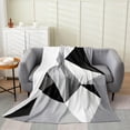thumbnail image 1 of Erosebridal Grey Abstract Geometry Throw Blanket for Couch 40x50, Modern Triangle Plush Blanket, 1 of 7