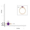 thumbnail image 5 of ANGARA Natural Oval 1.15 ct Amethyst with Diamond Collar Solitaire Ring in 14K Rose Gold for Women (Size-8x6mm) | February Birthstone, Anniversary, Jewelry Gift for Women | Natural Amethyst Ring, 5 of 10