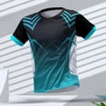 thumbnail image 3 of Camiseta de hombre para gimnasio, secado rápido, para correr, deportes al aire libre, camisetas transpirables, camisetas de manga corta para correr, ropa deportiva para hombre, tops, 3 of 5