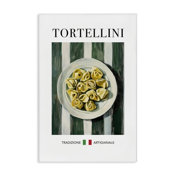 Stupell Industries Traditional Tortellini Pasta Food & Beverage Painting Wrapped Canvas Canvas Art Print Wall Art, 16 x 24