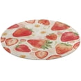 thumbnail image 5 of Strawberry Fruit Watercolor Round Carpet Circle Rug Outdoor Patio Area Rug Washable Large Area Rugs Hallway Room Decor Fitness Mats, 5 of 8