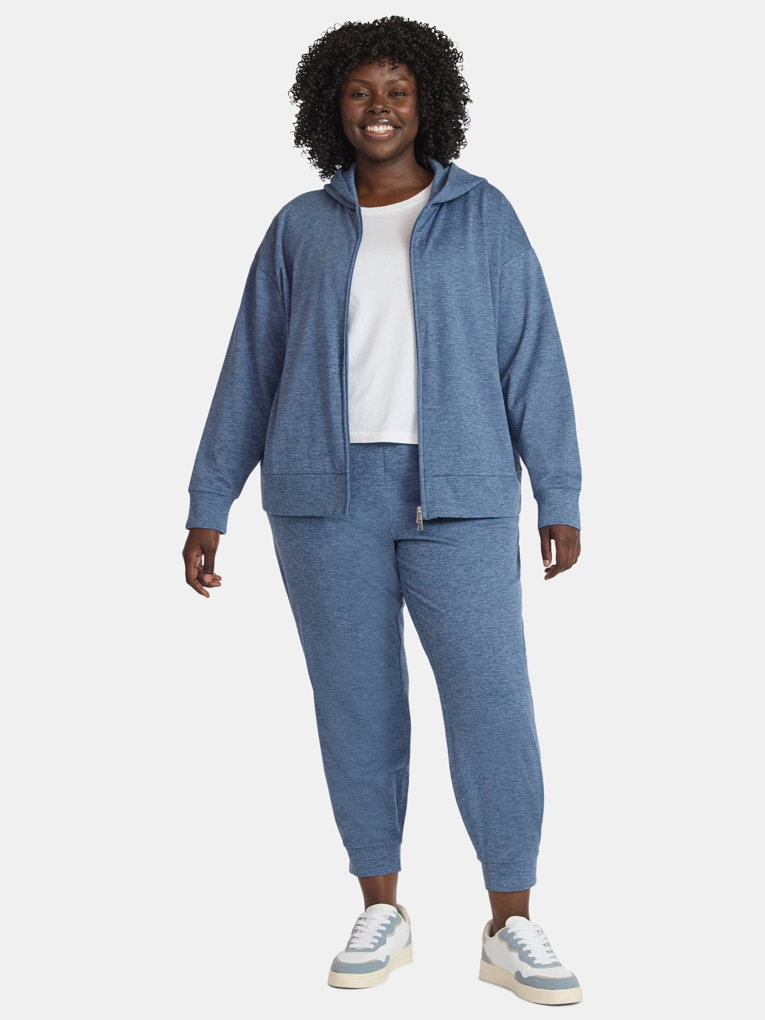 Athletic Works Women's and Women's Plus ButterCore Zip Up Hoodie, Sizes XS-4X