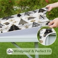 thumbnail image 6 of White Christmas Tree and Snowflake Pattern Square Fitted Tablecloth with Elastic Edge,Square Table Cover,Washable Elastic Table Cover for Home Kitchen Party Decor 34"x34", 6 of 6