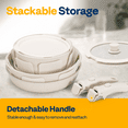 thumbnail image 6 of SPECSTAR Nonstick Cookware Set, 17 Pcs Granite Pots and Pans Set with Removable Handles, POFA Free, 6 of 7