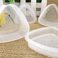 thumbnail image 4 of GOOHOCHY Juego de 6 moldes para sushi, molde triangular para bolas de arroz, molde para onigiri, para hacer sushi en casa y tienda (3 grandes + 3 pequeños), 4 of 8