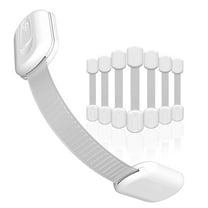 Baby Locks (8-Pack) Child Safety Cabinet Proofing - Safe Quick and Easy 3M Adhesive Cabinet Drawer Door Latches No Screws & Magnets Multi-Purpose for Furniture Kitchen Ovens Toilet Seats