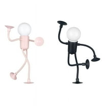 Changeable Shape Funny Sportsman Night Light,DIY Shape Night Lights for Adults Room,for Bedroom Decorations Black Pink