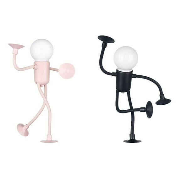 Changeable Shape Funny Sportsman Night Light,DIY Shape Night Lights for Adults Room,for Bedroom Decorations Black Pink
