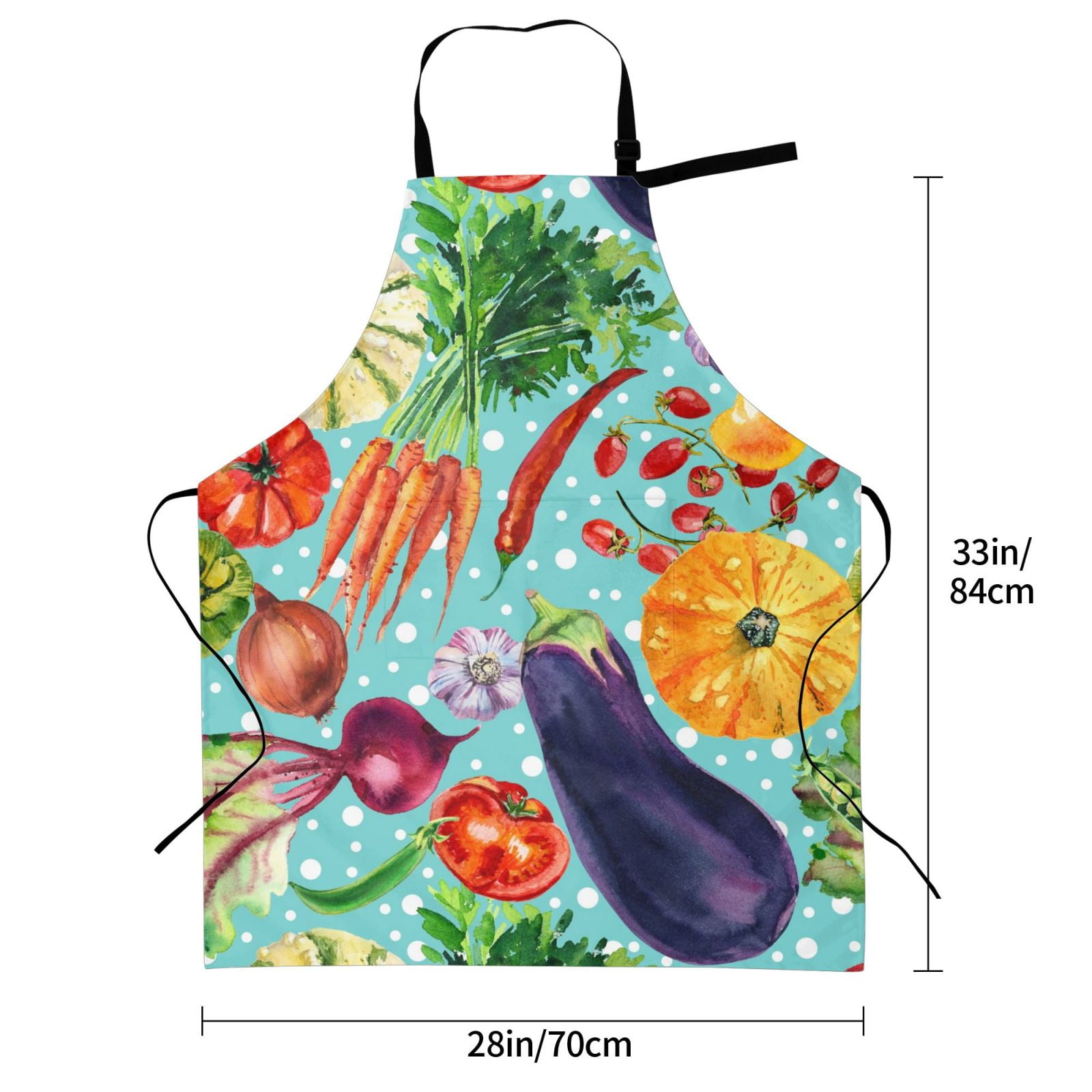 Kdxio Vegetable Apron with Pockets Adjustable Kitchen Aprons for Men Women Waterproof Aprons for Cooking,Drawing,Crafting, Baking Household Cleaning