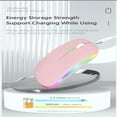 thumbnail image 4 of Ratón inalámbrico Bluetooth Guiheng LED recargable rosa, 4 of 7