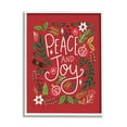 thumbnail image 4 of Stupell Industries Peace & Joy Holiday Botanicals Plants Modern Calligraphy Graphic Art White Framed Art Print Wall Art, Design by Louise Allen, 4 of 5