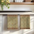 thumbnail image 7 of Boho Geometric Abstract Floral Kitchen Towels Set of 1, Vintage Ethnic Flower Textured Absorbent Dish Towels for Kitchen, Microfiber Hand Towel, Quick Drying Tea Towel for Cleaning Dishcloths, 7 of 7