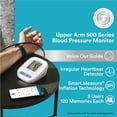 thumbnail image 2 of Monitor de presión arterial de brazo Homedics Serie 500 con Bluetooth para uso doméstico, guía de voz, medición inteligente, detección de latidos irregulares, 2 usuarios, 120 memorias cada uno, 2 of 5