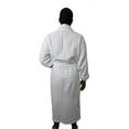 thumbnail image 3 of Pillowtex Men's Robe Featured in Luxury Resorts - Robes by Boca Terry - White Stripe 100% Velour Cotton, 3 of 5