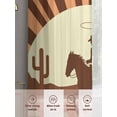 thumbnail image 6 of Western Cowboy Riding Horse Sheer Curtains 2 Panels Set Hand-drawn Desert Cactus Sheer Window Curtains Light Filtering Rod Pocket Voile Drapes for Bedroom Living Room 52"X108", 6 of 8