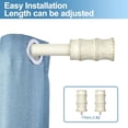 thumbnail image 3 of Urbanest Adjustable Single Curtain Rod Set Gilded Bamboo Finials – 1 - Inch Diameter, With French White Rod, 84–120 Inches, 3 of 6