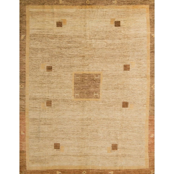 Ahgly Company Machine Washable Indoor Rectangle Abstract Orange Area Rugs, 3' x 5'