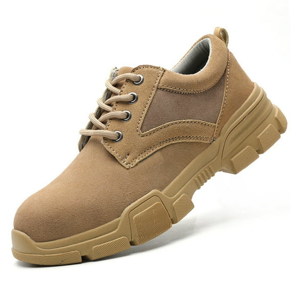 Safety Trainers Mens Steel Toe Cap Trainers Lightweight Safety Work Shoes Non-Slip Puncture Proof Shoes