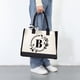 thumbnail image 4 of Bolso Bolso de lona Letras Flor Portátil Playa Hombro de compras (B), 4 of 5