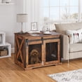 thumbnail image 3 of Juiluna Sliding Barn Door Dog Crate Furniture 37" x 25.6" x 28.3"H, Vintage, 3 of 9