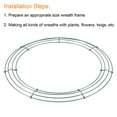 thumbnail image 3 of Unique Bargains 14' Metal Wire Wreath Frame Christmas Holiday Form Hanger, Green 5 Pack, 3 of 5