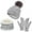 GY2, variant on HNMKIU Women's Winter Knit Hat Long Scarf Gloves Set Lined Warm Three Piece Accessory Combo for Cold Weather GY3,One Size