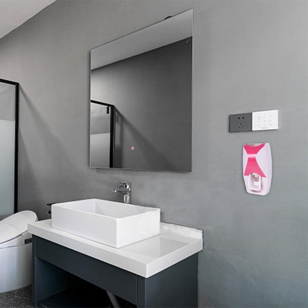 Xihbxyly Dispensador de Pasta de Dientes, Práctico Exprimidor de Un Solo Toque, Almacenamiento Higiénico En Seco, Diseño Ecológico Sin Pilas, Organizador de Cepillos de Dientes, Esencial para El Baño