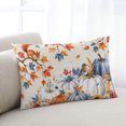 thumbnail image 3 of Blue White Pumpkins Fall Pillow Covers 20x30 Inch Queen Size, Thanksgiving Maple Squirrel Decorative Pillowcase with Zipper, Microfiber Pillow Protector, Breathable Pillowcases for Sofa Bed, 3 of 9