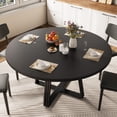 thumbnail image 3 of Danolapsi Round Dining Table for 4-6,42" Farmhouse Kitchen Table with Storage,Circle Dinner Tables for Kitchen,Dining Room,Living Room,Meeting Room, Apartment,Space Saving Wood Kitchen & Dining Room, 3 of 7