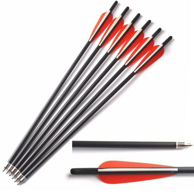 20inch Red & white Vanes Archery 8.8MM Carbon Arrows wholesales 6/12/50/100pcs 