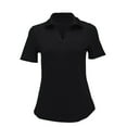 thumbnail image 3 of Black Women's Short Sleeve T-shirt, Women'S Shirts Collared Work Tops Short Sleeve Business Casual Dressy Blouses Summer Tops With Pocket,Women's Short sleeve T-shirt L, 3 of 3