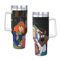 thumbnail image 3 of Lsque Scooby-Doo Pattern 40 OZ Ice Bully Cup with Handle and Straw, Double Wall Stainless Steel Tumbler Travel Coffee Cup with Lid for Christmas Present, 3 of 8